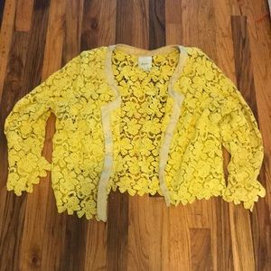 Lace jacket—yellow
